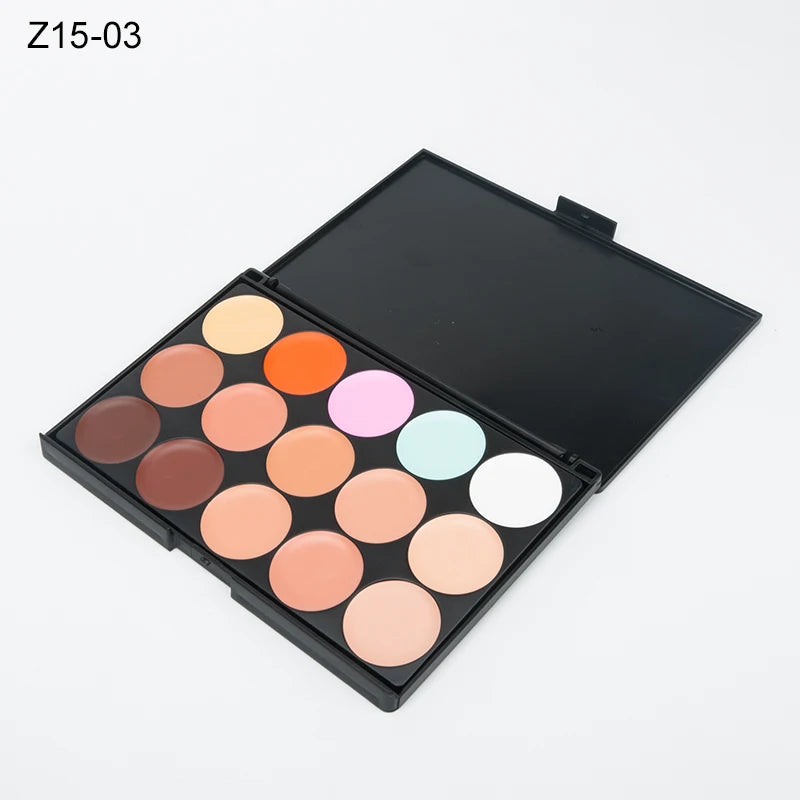 15-Color Concealer Contour Palette Professional Cream Makeup