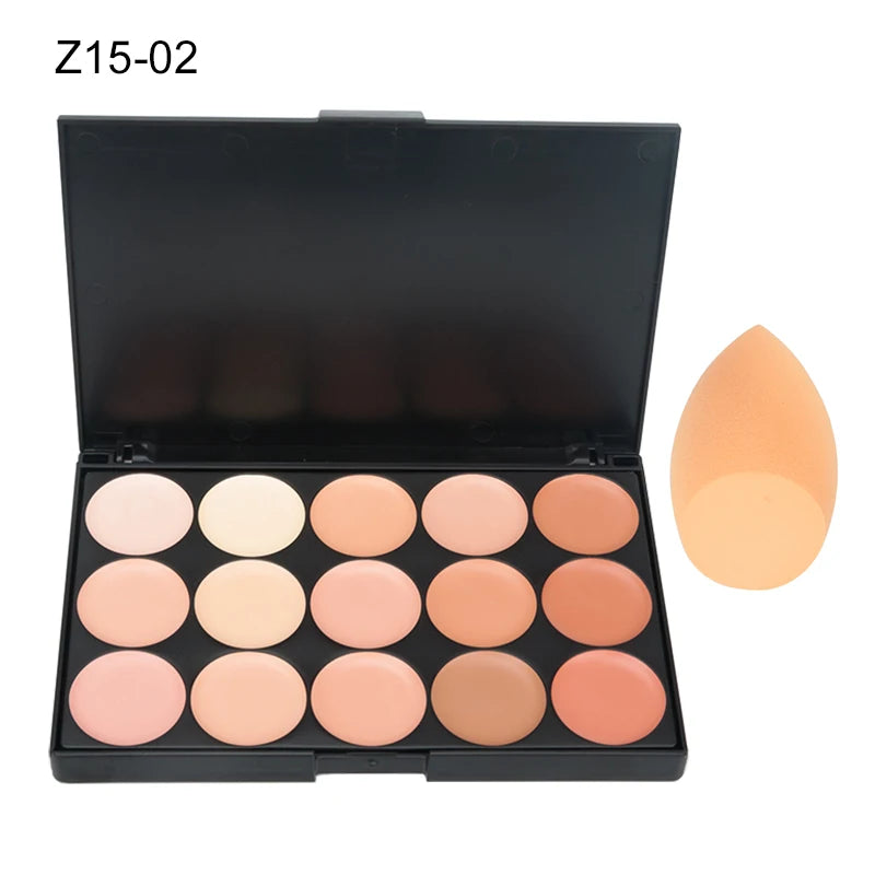 15-Color Concealer Contour Palette Professional Cream Makeup