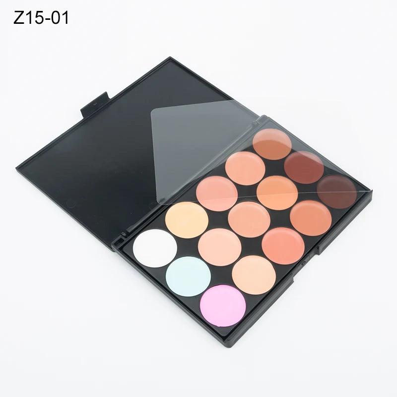 15-Color Concealer Contour Palette Professional Cream Makeup