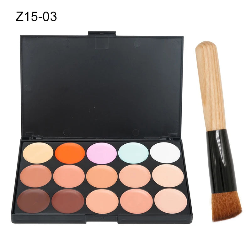 15-Color Concealer Contour Palette Professional Cream Makeup