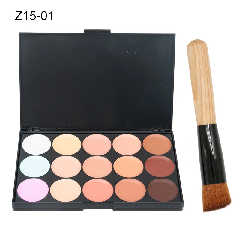 15-Color Concealer Contour Palette Professional Cream Makeup