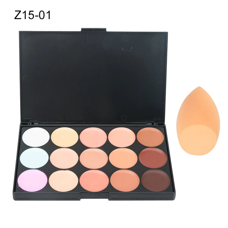 15-Color Concealer Contour Palette Professional Cream Makeup