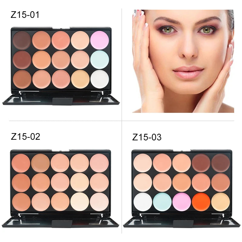 15-Color Concealer Contour Palette Professional Cream Makeup