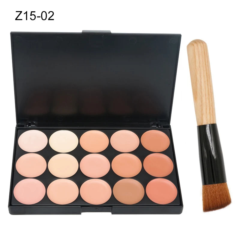 15-Color Concealer Contour Palette Professional Cream Makeup