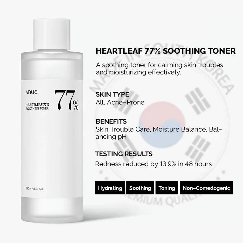 Heartleaf 80% Soothing Ampoule & 77% Toner Calming Moisturizing Set