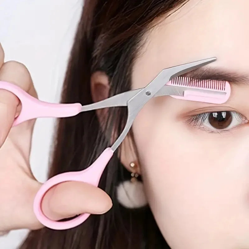 Eyebrow Trimmer Razor Scissors Set