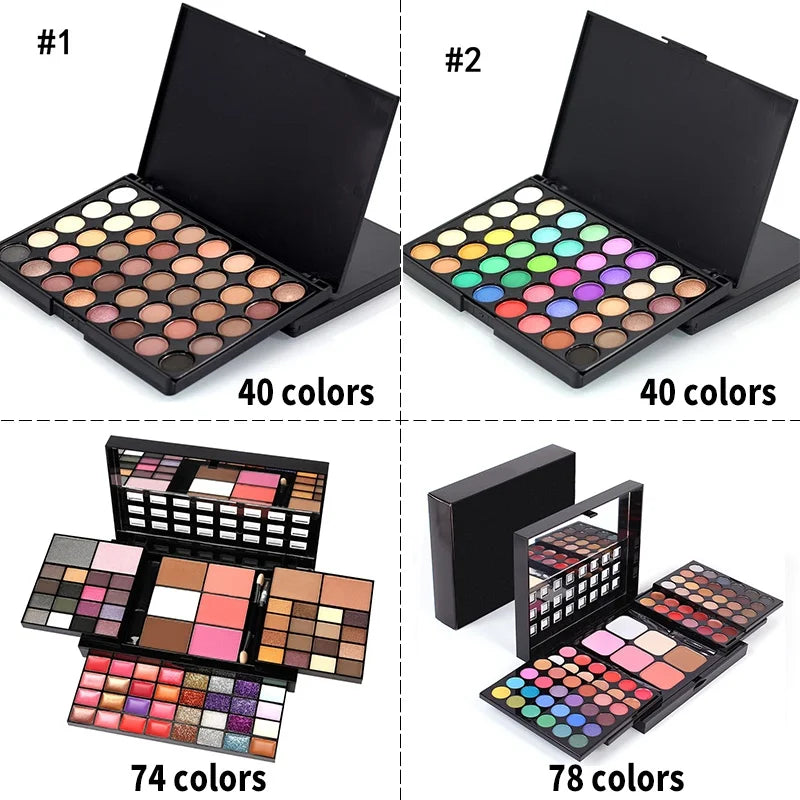 78-Color Glitter Matte Eyeshadow Palette