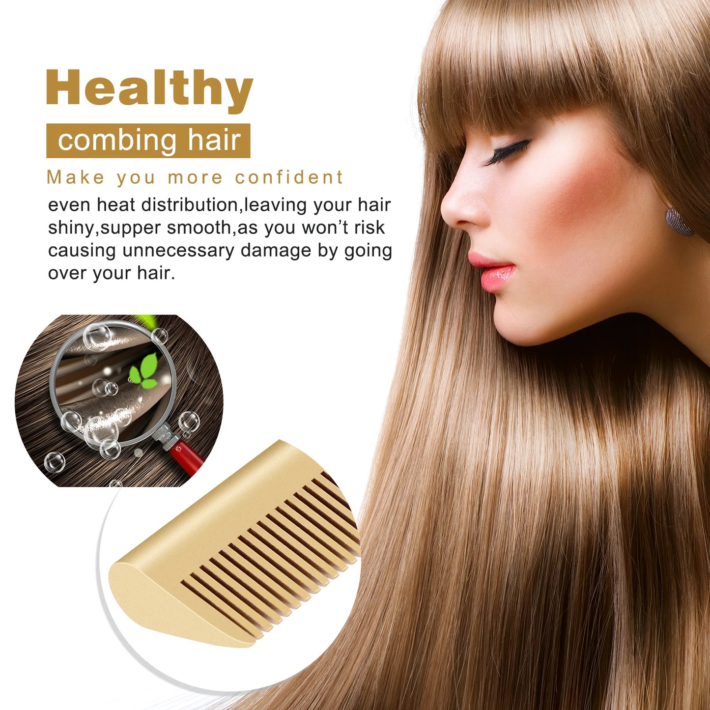 2-in-1 Electric Hot Comb Hair Straightener