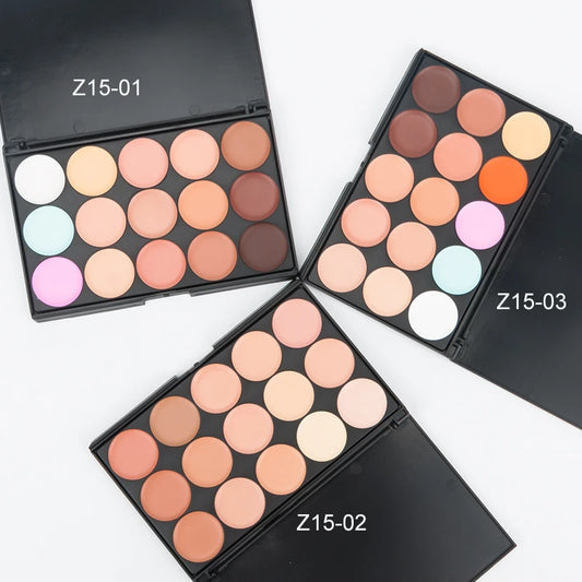 15-Color Concealer Contour Palette Professional Cream Makeup