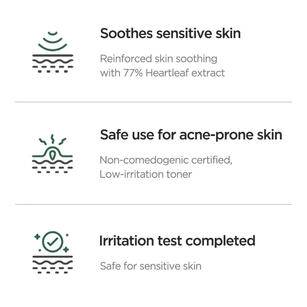 Heartleaf 77% Soothing Toner Oil Control
