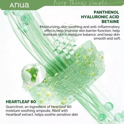 Heartleaf 80% Soothing Ampoule & 77% Toner Calming Moisturizing Set