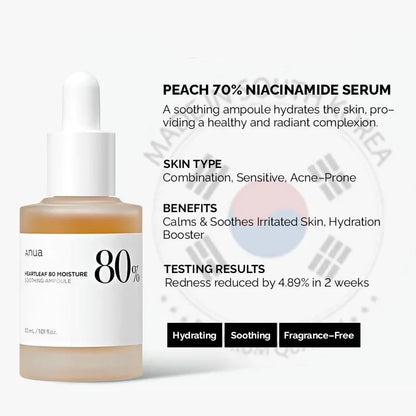 Heartleaf 80% Soothing Ampoule & 77% Toner Calming Moisturizing Set