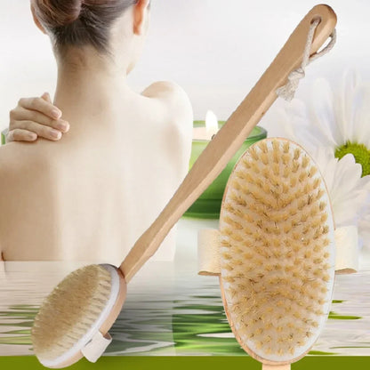 Wooden Long Handle Shower Brush