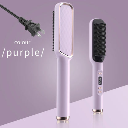 Electric Hot Comb Hair Straightening Brush