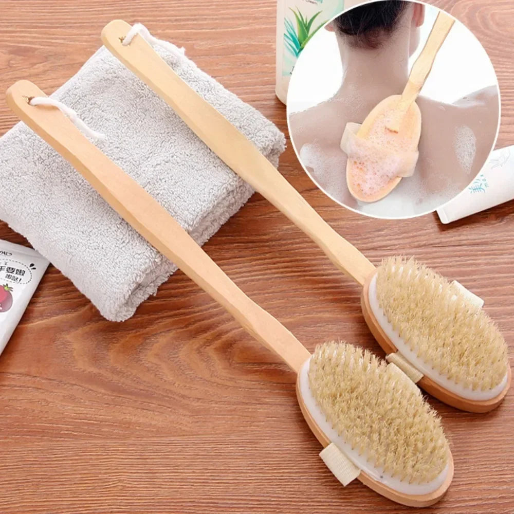 Wooden Long Handle Shower Brush