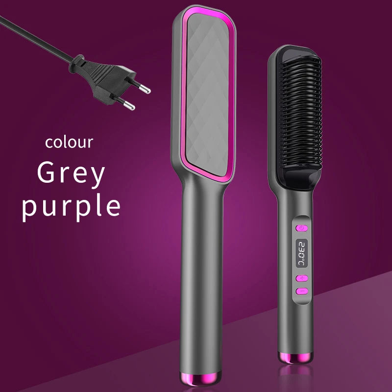Electric Hot Comb Hair Straightening Brush
