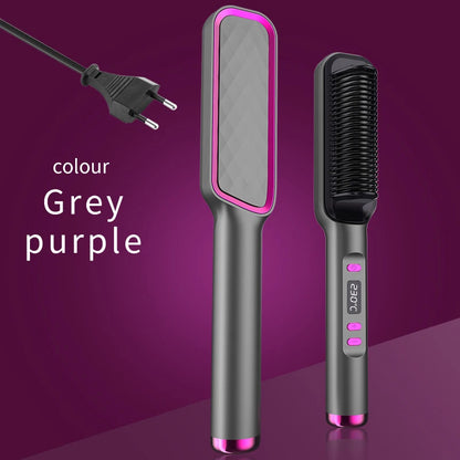 Electric Hot Comb Hair Straightening Brush