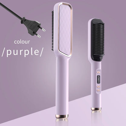 Electric Hot Comb Hair Straightening Brush