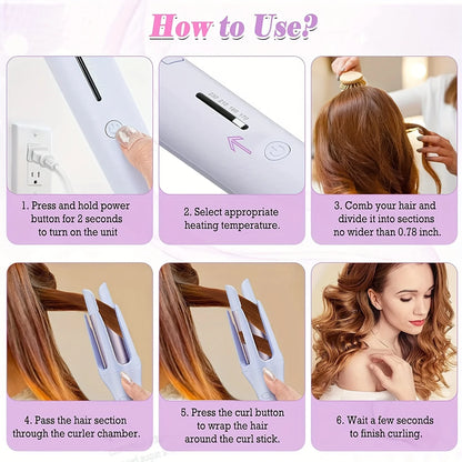 32mm Automatic Rotating Ceramic Hair Curler Wand