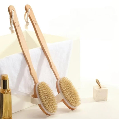 Wooden Long Handle Shower Brush