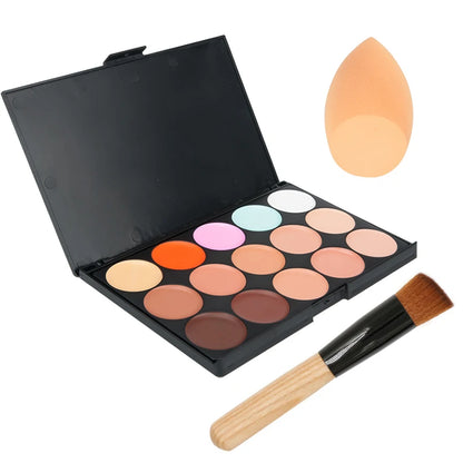 15-Color Concealer Contour Palette Professional Cream Makeup