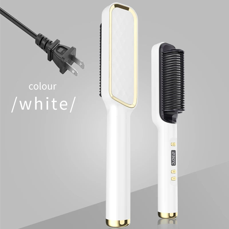 Electric Hot Comb Hair Straightening Brush