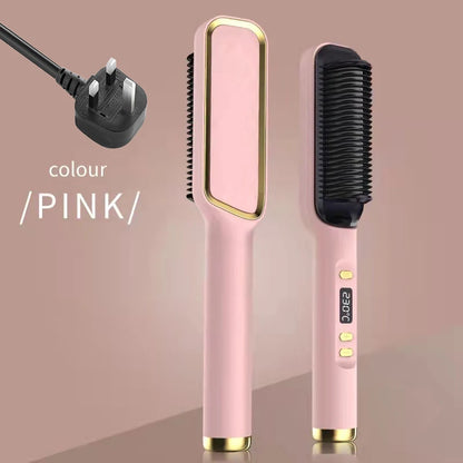Electric Hot Comb Hair Straightening Brush