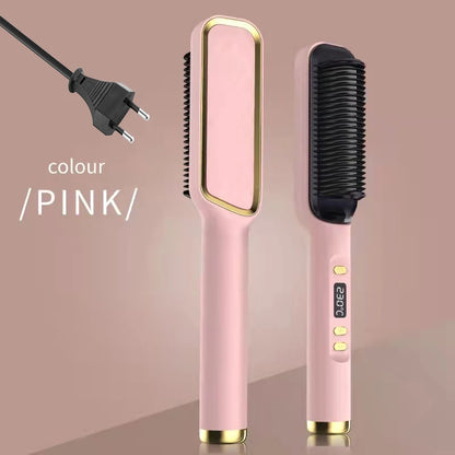 Electric Hot Comb Hair Straightening Brush