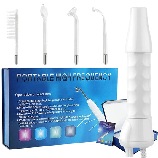 4-in-1 High Frequency Electrode Glass Tube Acne Skin Care Wand