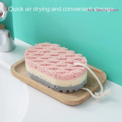 Three-Layer Bath Sponge Body Brush