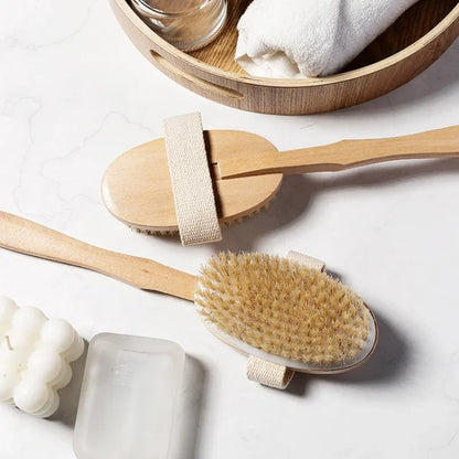 Wooden Long Handle Shower Brush