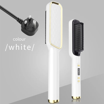 Electric Hot Comb Hair Straightening Brush