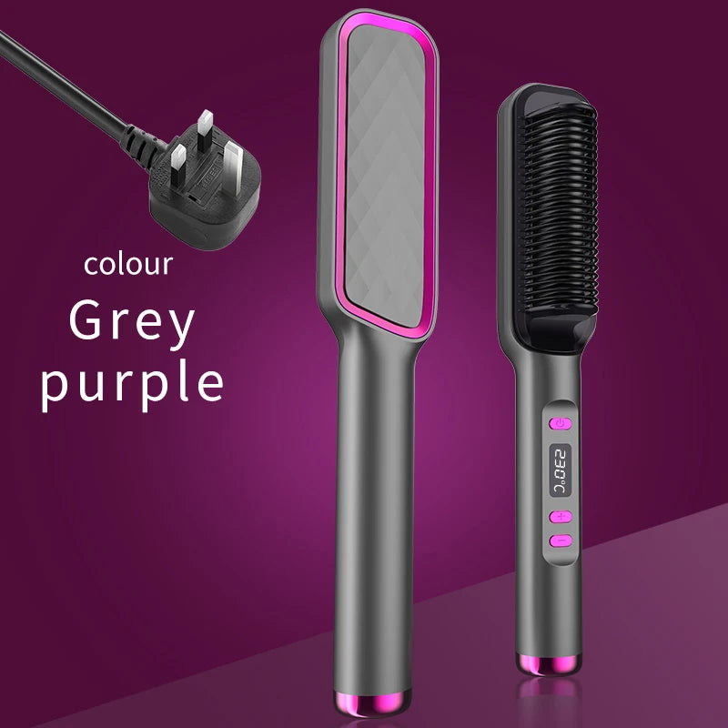 Electric Hot Comb Hair Straightening Brush