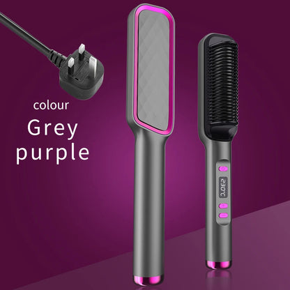 Electric Hot Comb Hair Straightening Brush